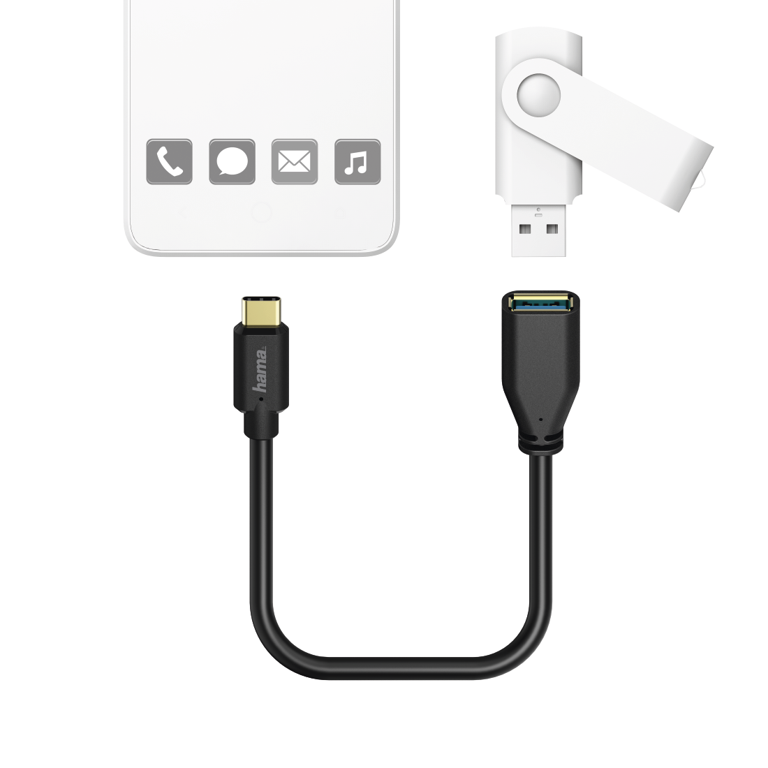 Kabel Przej Usb Type C Otg Wtycz Usb Type C Gniazdo A Cm Cz Hama