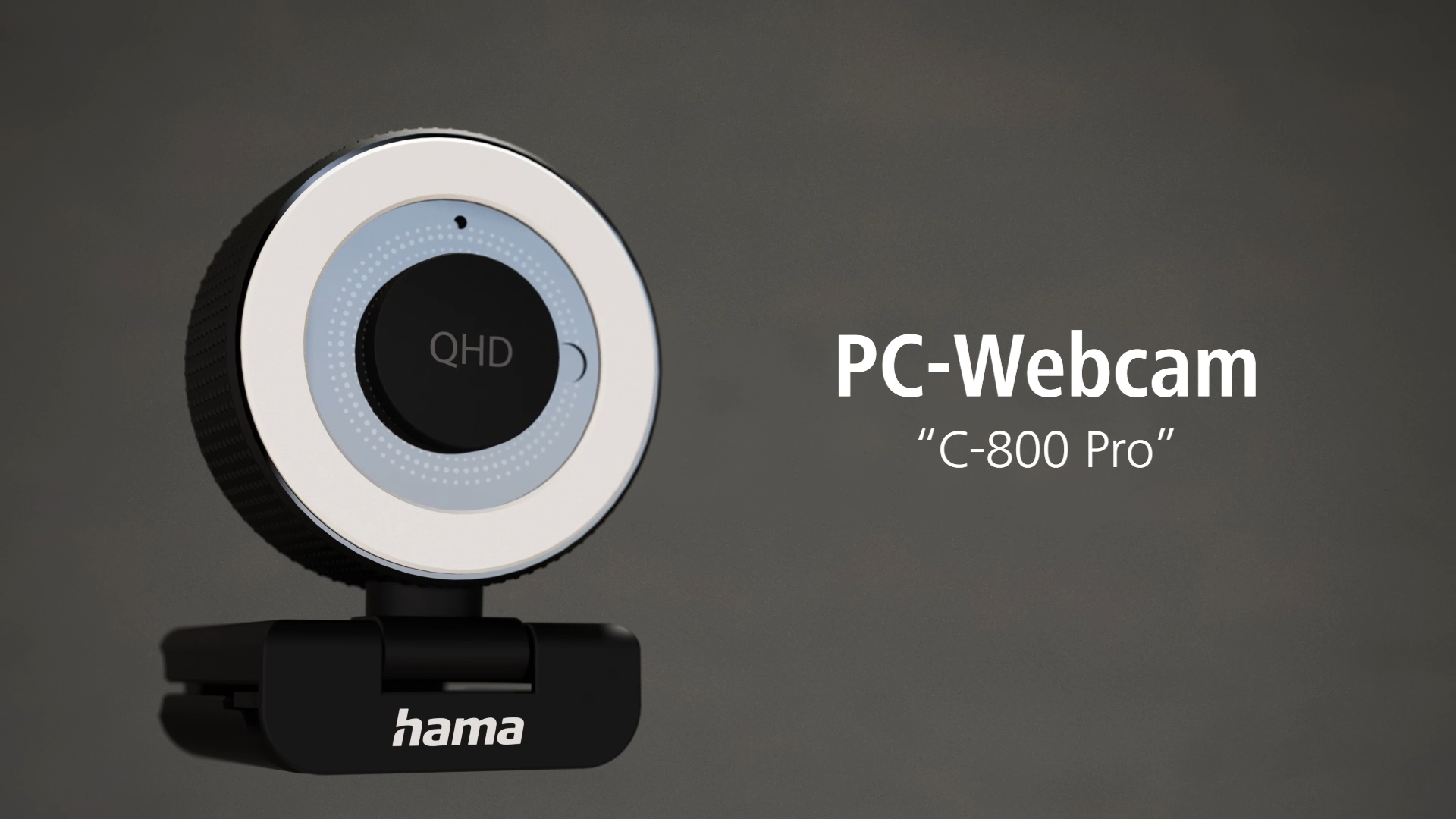 Hama Webcam with "C-800 Pro" Ring Light, QHD with Remote Control